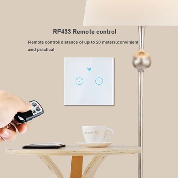Smart Wifi Spínač svetiel 3 Gang Touch / WiFi / 433 RF / Smart Život APP Bezdrôtové Diaľkové Ovládanie Práce s Alexa Domovská stránka Google
