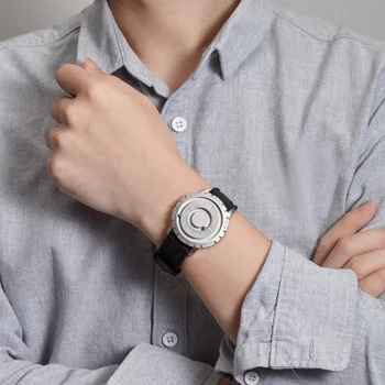 Móda Eutour pôvodnej značky nové magnetické gule quartz hodinky nevidiacich dotyk pánske hodinky módne gumy popruh erkek kol saati 2020