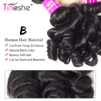 Tinashe Vlasy Funmi Vlasy, 4 Zväzky S Čelnej Brazílsky Vlasy Väzbe Zväzky S Uzáverom Remy Ľudské Vlasy Zväzky S Čelnou