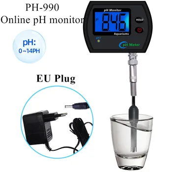 PH-990 on-Line pH montiors PH Meter Presné Digitálne Pero Vrecku Akvárium Víno Moču LCD PH Tester Kvality Vody Analyzer 40% off
