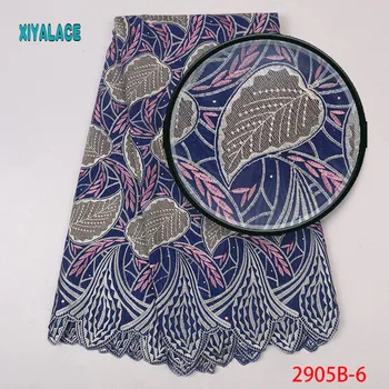 Najnovšie Afriky Šnúrky 2019 Swiss Voile Čipky Vo Švajčiarsku Bavlna Švajčiarskej Čipky Textílie Pre Veľké Voile Čipky Ženy Šaty 5yards 2905b