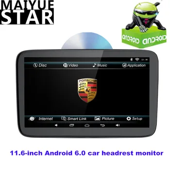 11.6 palce 8-core Android 6.0 auto monitor na opierku hlavy touch screen HD 1080P video MP5 DVD prehrávač podporuje USB/SD/FM vysielač
