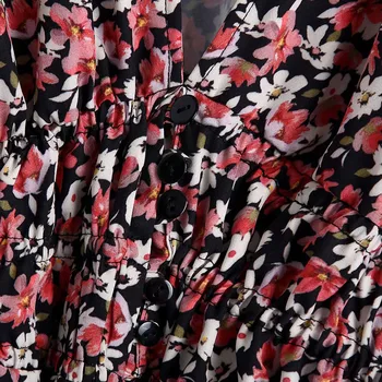 Nový Príchod Jar Leto Ženy Šaty 2020 Kvetinový Tlač Sexy Šaty Módne Lady Loog Rukávy Šaty Elegantné Dievčatá Príčinné Oblečenie