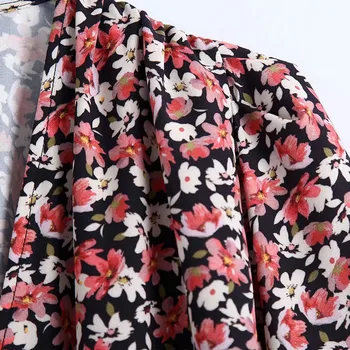 Nový Príchod Jar Leto Ženy Šaty 2020 Kvetinový Tlač Sexy Šaty Módne Lady Loog Rukávy Šaty Elegantné Dievčatá Príčinné Oblečenie