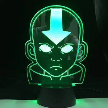 Posledný Airbender Izba 3D LED Nočné Svetlo Coloful s Diaľkovým Dotykový Senzor pre Dekorácie Roztomilý Darček Pre Deti Darček Drop Najlepšie