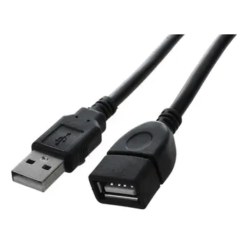 USB 2.0 A SAMEC A SAMICA Predlžovací Kábel Kábel Extender Pre PC, Notebook, Čierna 3M