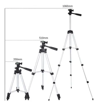 Profesionálny Skladací Stojan S 3-Way Hlava Statív pre Nikon D7100 D90 D3100 DSLR Sony NEX-5N A7S Canon 650D 600 d 70 d