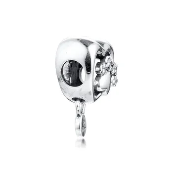 Šumivé Packa Print &Srdcom Charms 925 Sterling Silver Korálky pre Šperky, Takže Pripraviť Kamene Krištáľ Korálky Fit Kúzlo Náramok 2020