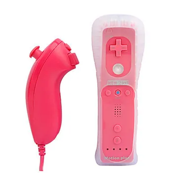 Vstavaný Motion Plus Bezdrôtové Diaľkové Tlačítkový ovládač Pre Nintend Wii Nunchuck Pre Nintend Wii Remote Controle Ovládač Joypad