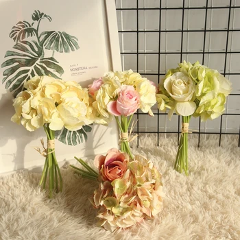 Umelé Ruže Kvet Simulácia Hodvábu Kvetov Kytice Elegantný Krásny Domov Svadobné Dekorácie, Party Odtlačkový Kvety