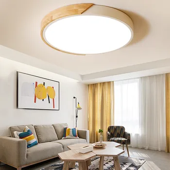 Moderné Dreva, Povrchová Montáž Stropné Svietidlo Ultra Tenké 5cm Kolo LED Stropné Svietidlá, Spálne, Obývacej Izby, Chodby Štúdia Osvetlenie Zariadenie