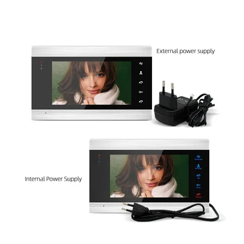 Jeatone Tuya smart 7 palcový WIFI video telefóny pre domáce vnútorné Monitor, Podpora SD kartu, Detekcia Pohybu, diaľkové ovládanie lode RU