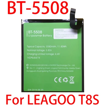 Originálne 3080mAh BT-5508 Batérie Pre Leagoo T8S Mobilný Telefón Na Sklade, Vysoká Kvalita +Kódu Sledovania