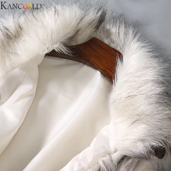 KANCOOLD Ženy Arctic Fleece Zimné Prekladané Posádky Krku Dlhý Rukáv, Biela Blúzka bez Rukávov odev Umelú Kožušinu Vesta Srsť Čistá Biela