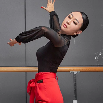 Spoločenský Tanec Top Pre Ženy Retro Svietidla Rukáv Košele Dospelé Samice španielsky Flamenco Moderný Tanec Praxi Oblečenie DNV13580