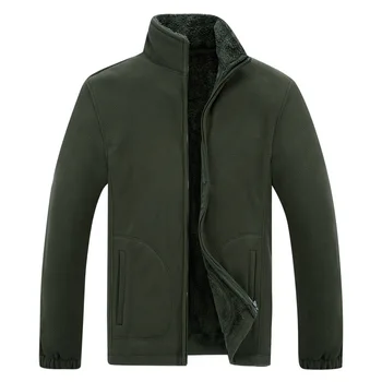 2020 Zimná Bunda Mužov Soft Shell Fleece Teplé Army Zelená Muži Windbreaker Black Plus Veľkosť XL~6XL 7XL 8XL Coats Muž Bunda, Kabát