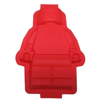 1PCS DIY Fondant Tortu Nástroje Foodgrade Silikónové Lego Formy Super Veľká Robota Lego Tortu Formy Ice pečící Formy