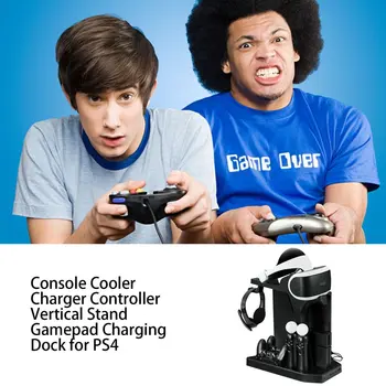 PSVR PS4 Pro Slim Plnenie Displeja, Stojan Vitrína pre PS4 VR Playstation 4 Vertikálny Stojan, Ventilátor Chladiča, Controller HUB Nabíjačky