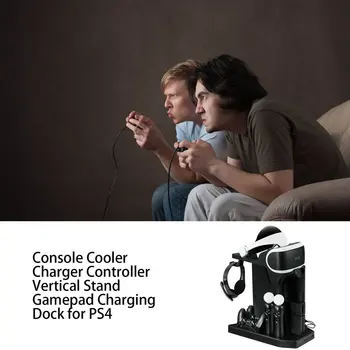 PSVR PS4 Pro Slim Plnenie Displeja, Stojan Vitrína pre PS4 VR Playstation 4 Vertikálny Stojan, Ventilátor Chladiča, Controller HUB Nabíjačky