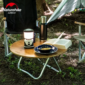 Naturehike Outdoor Camping Skladacie Bambusu Okrúhly Stôl Mini Gril Piknik Stôl NH19JJ003