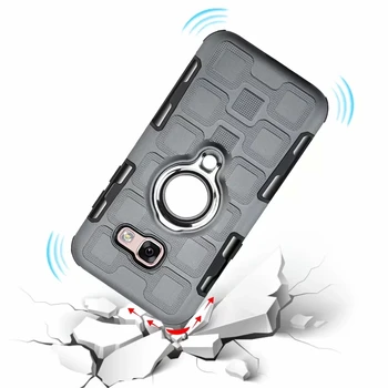 FULAIKATE 3 v 1 Krúžok obal pre Samsung Galaxy A3 A5 A7 2017 Pás Clip Zadný Kryt pre J5 J7 2017 J6 Plus Ice Cube Telefón Prípadoch