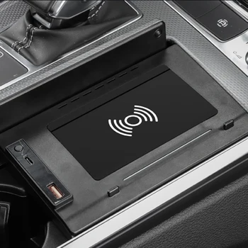 15W rýchle auto QI bezdrôtovú nabíjačku nabíjacia podložka pre Audi A6 C8 A7 2019 2020 nabíjanie mobilného telefónu, držiak na príslušenstvo