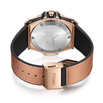ONOLA luxusné značky Creative dial quartz hodinky mužov dizajnér relogio masculino nezvyčajné unikátne, nepremokavé módne cusual pánske hodinky