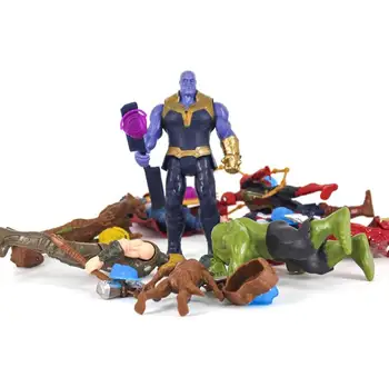 Marvel Hračiek, Pomstiteľ Koncovka 15 CM Super Hrdina Thor Hulk Thanos Wolverine Spider Man, Iron Man Akcie Obrázok Hračky Bábiky