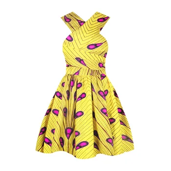 2020 Kvetinový Tlač Afriky Šaty Žien Tradičné Africké Oblečenie Dashiki Ankara Sundress Viacerých Nosenie Batik Afriky Oblečenie