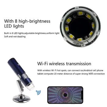 HD 1080P WiFi Mikroskopom 1000X Lupa pre Android, iOS iPhone, iPad Windows, MAC Zadarmo Lode