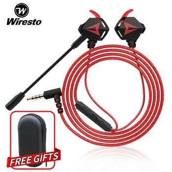 Wiresto Šport Sweatproof Káblové In-ear Slúchadlá Prenosné Herné Headset Basy Stereo Slúchadlá s Mikrofónom