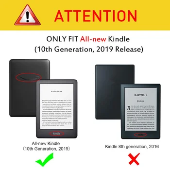 Zápästie Zvyšok Smart Case pre Amazon Kindle 2019 10. Generácie E-Knihy Magnetické Flip Stojan, Kryt pre Nový Kindle 2019 6