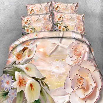 GOANG hot predaj bielizeň twin lôžka nastaviť kráľ, kráľovná perinu 240/220 cumlík posteľná bielizeň sady posteľ priestor kvety podstielka pre domáce