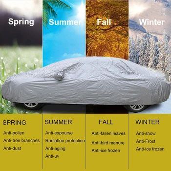 Kayme Full Auto Zahŕňa Prachotesný Vonkajšie Vnútorné UV Snehu Odolný Ochranu pred Slnkom polyester Kryt univerzálny pre Toyota