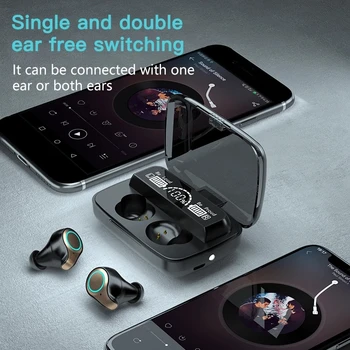 M18 Bluetooth Slúchadlá 3500mAh Bezdrôtové slúchadlo Dotykový Ovládací Športové Vodotesné Slúchadlá, HiFi Stereo Slúchadlá S Mikrofónom