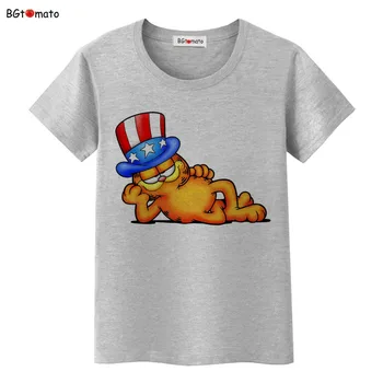 BGtomato Pôvodné slávny Garfield 3D tričká dámske krásne karikatúra roztomilý košele Hot predaj Oblečenia Značky kvalitné bežné topy
