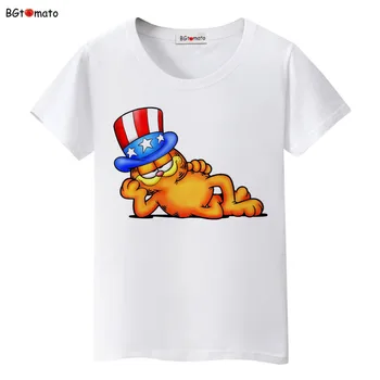 BGtomato Pôvodné slávny Garfield 3D tričká dámske krásne karikatúra roztomilý košele Hot predaj Oblečenia Značky kvalitné bežné topy