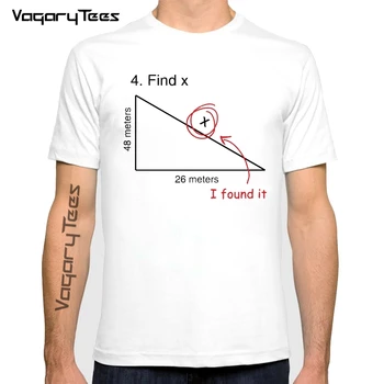 Nájsť X T Shirt Zábavné Premennej Matematika Test Otázku Vtipnú Odpoveď Tee Unisex Lete Ležérne Módne tričko Cool Streetwear