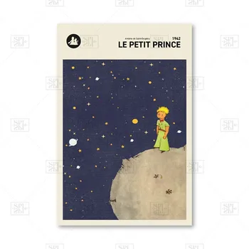 Malý Princ Francúzskej Verzie Vytlačí Škôlky Wall Art Plátno Na Maľovanie Le Petit Prince Knižné Plagát Detská Izba Stenu Decor