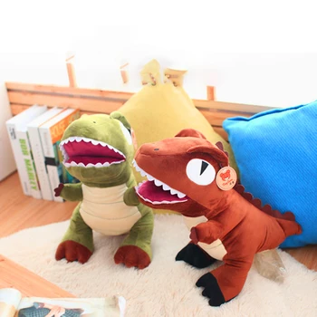 Nové dinosaura plyšové hračky veľkoobchod poštovné rodič-dieťa hry mäkké ruky v teple cartoon Tyrannosaurus rex chlapec darček k narodeninám 45 cm