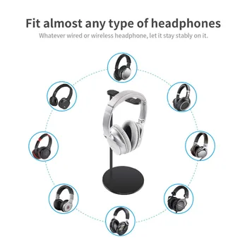 Pre slúchadlá, Stand Headset Držiteľ Nové bee Univerzálny Hliníkovej Zliatiny Headset Stojan/Záves pre Všetky Slúchadlá Rozmery (Black)