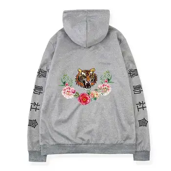 Hot Predaj Mikiny Tiger Rose hoodies drop shipping, Mikiny Veľkoobchod Streetwear Unisex Hoodies Pulóver športové Fleece