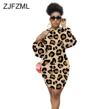 Chudá Mini Šaty Ženy Móda Leopard Tlač Skladaný Sladké Šaty Bez Ramienok Obväz Streetwear Ženské Fitness Oblečenie Pre Dámy