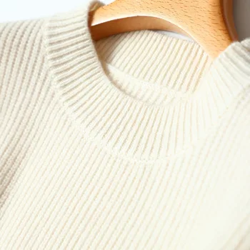Zimné nové štýly teplé, hrubé svetre ženy móda patchwork knitwear vysoko kvalitnej cashmere pulóvre pre elegantné dámy