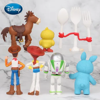 Disney 7pc hračka bábika mobilizácie ruky bábiku Woody/Buzz svetlo rok/Tracy/objať dragon strane office hračky micro-kusy zbierka hračiek
