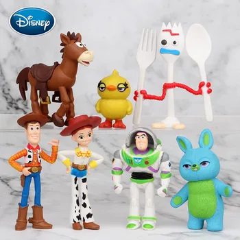Disney 7pc hračka bábika mobilizácie ruky bábiku Woody/Buzz svetlo rok/Tracy/objať dragon strane office hračky micro-kusy zbierka hračiek