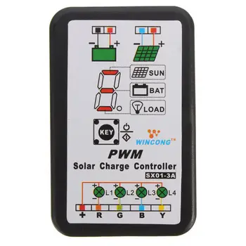 3A 6V alebo 12V PWM Solárny Panel Light Controller Nabitia Batérie Regulátor Inteligentný