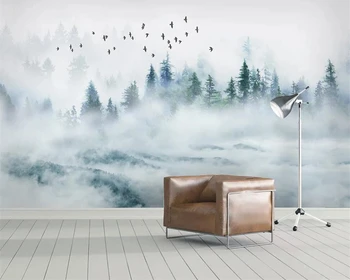Beibehang Vlastnú Tapetu Foto nástennú maľbu, tapety Vtáka Borovicového Lesa Mraky stenu abstraktných de parede 3d tapeta papier peint