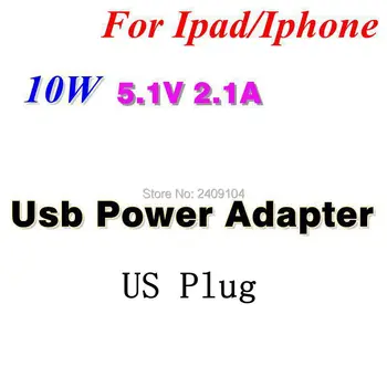 5.1 v 2.1 10W USB Napájací Adaptér AC domácej Sieťovej Nabíjačky NÁS konektor Pre i-Pad pro air Mini pre i-phone 2000pcs