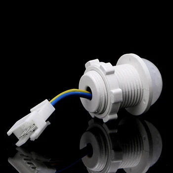 2 x 25 mm LED PIR Detektor Infračervený Snímač Pohybu Prepínač w/Časové Oneskorenie Nastaviteľné 828 Podpora